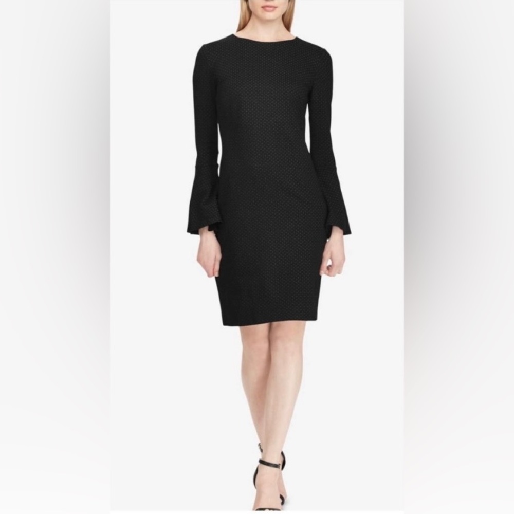 Ralph Lauren Black Dress. Bell sleeves. Size 6. EUC.